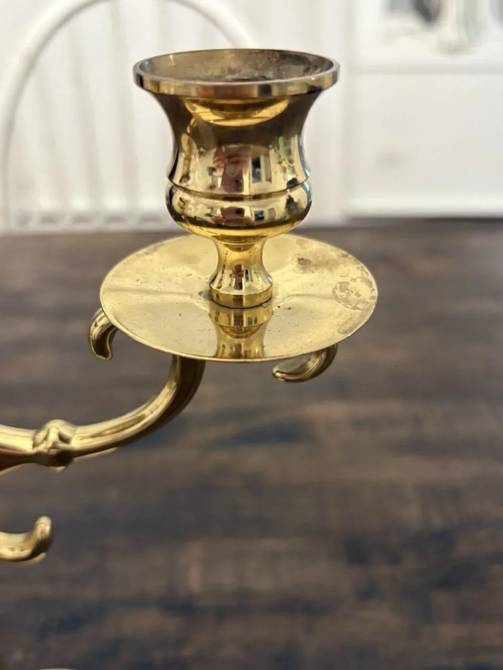 Vintage Baldwin Brass 3 Arm Candle Holder 11 Inch Candelabra
